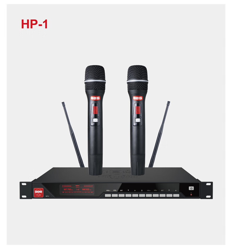 BBS娛樂話筒 HP-1 一拖二無線話筒 專業(yè)無線麥克風(fēng) 真分集話筒 舞臺(tái)演出會(huì)議婚慶主持1